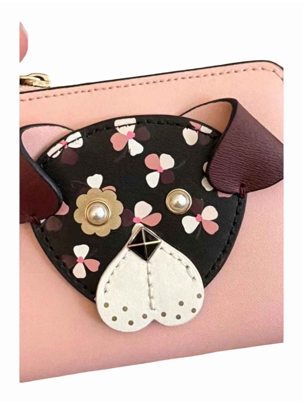 kate spade Brown Dog-Shaped Crossbody Bag with Floral Face - Picture 3 of 5
